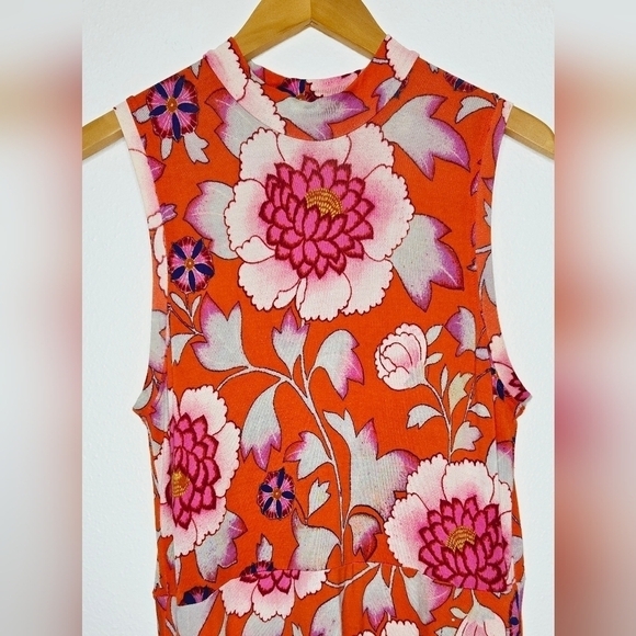 Anthropologie Maeve Clearly Dress Floral Mock Neck Size Medium - Picture 4 of 9